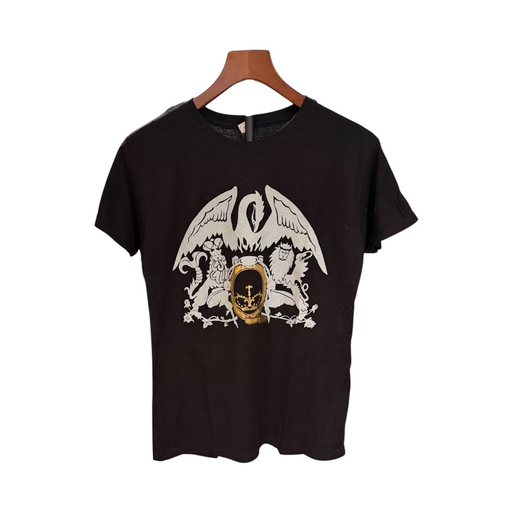 Queen Adam Lambert 2014 Tour T-Shirt Black XL Concert Crest Graphic Tee Tultex